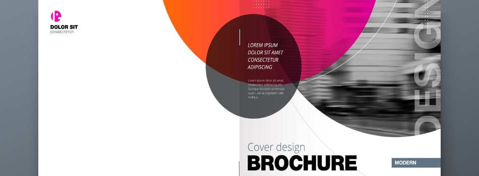 Brochure layout modern circle abstract background